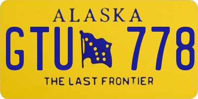 AK license plate GTU778