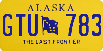 AK license plate GTU783