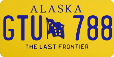 AK license plate GTU788