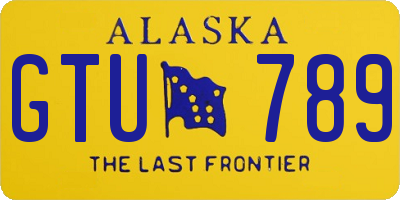 AK license plate GTU789