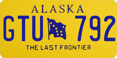 AK license plate GTU792