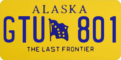 AK license plate GTU801