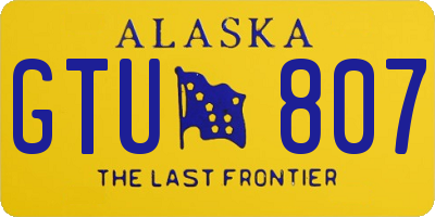 AK license plate GTU807