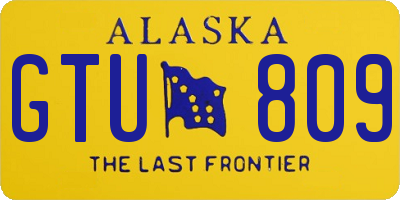 AK license plate GTU809