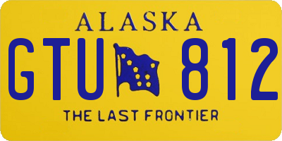 AK license plate GTU812