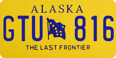 AK license plate GTU816