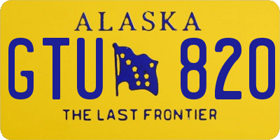 AK license plate GTU820