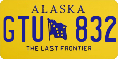 AK license plate GTU832