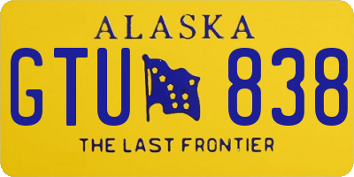 AK license plate GTU838