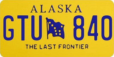 AK license plate GTU840