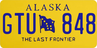 AK license plate GTU848