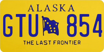 AK license plate GTU854