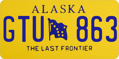 AK license plate GTU863