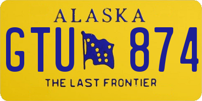 AK license plate GTU874