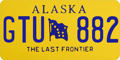 AK license plate GTU882