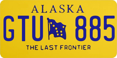 AK license plate GTU885