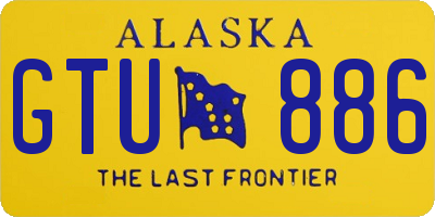 AK license plate GTU886