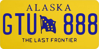 AK license plate GTU888