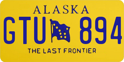 AK license plate GTU894