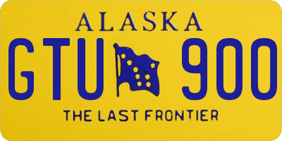 AK license plate GTU900