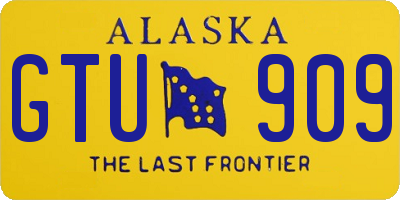 AK license plate GTU909