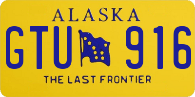 AK license plate GTU916