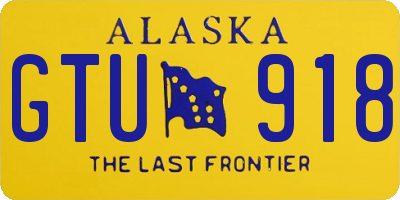 AK license plate GTU918