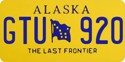 AK license plate GTU920