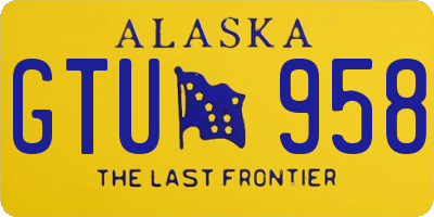 AK license plate GTU958