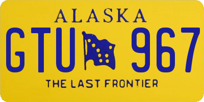 AK license plate GTU967