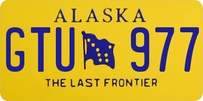 AK license plate GTU977