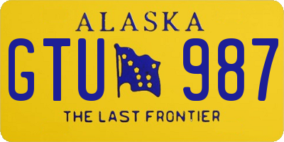 AK license plate GTU987