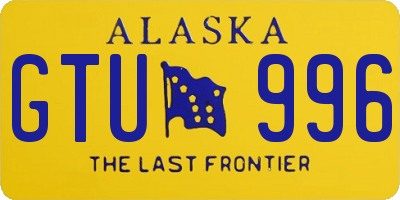 AK license plate GTU996