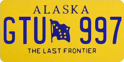 AK license plate GTU997