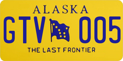 AK license plate GTV005