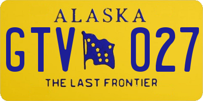 AK license plate GTV027