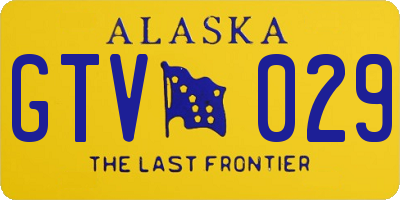 AK license plate GTV029