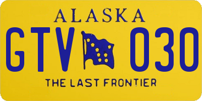 AK license plate GTV030