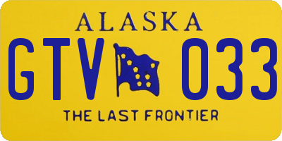 AK license plate GTV033