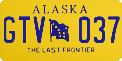 AK license plate GTV037