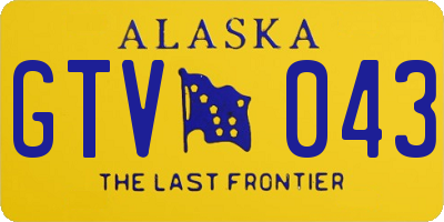 AK license plate GTV043