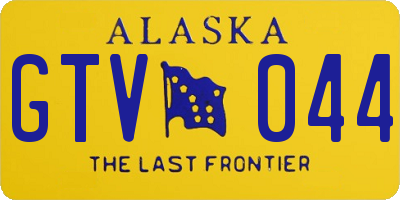 AK license plate GTV044