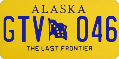 AK license plate GTV046