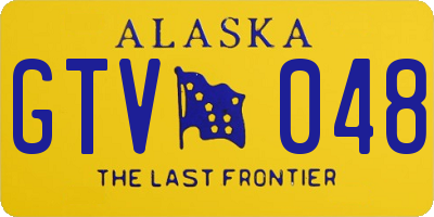 AK license plate GTV048