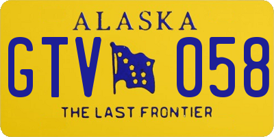 AK license plate GTV058