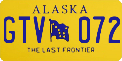 AK license plate GTV072