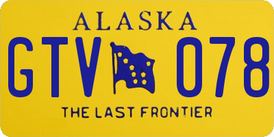 AK license plate GTV078