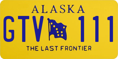 AK license plate GTV111