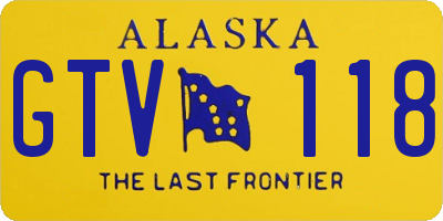 AK license plate GTV118