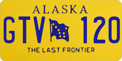 AK license plate GTV120